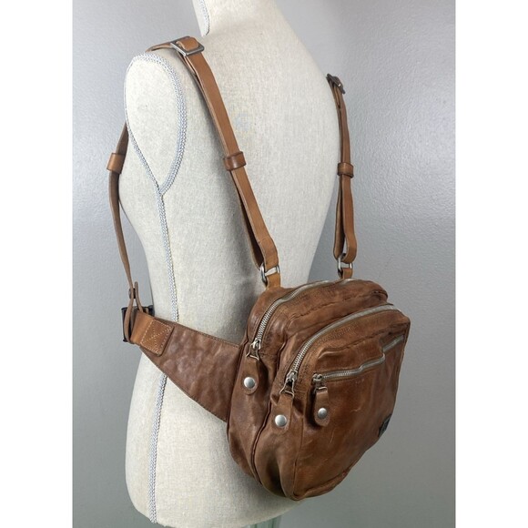 RARE VHTF A.S. 98 Brewer Backpack Brown Distressed Leather Medium Size - Picture 4 of 16